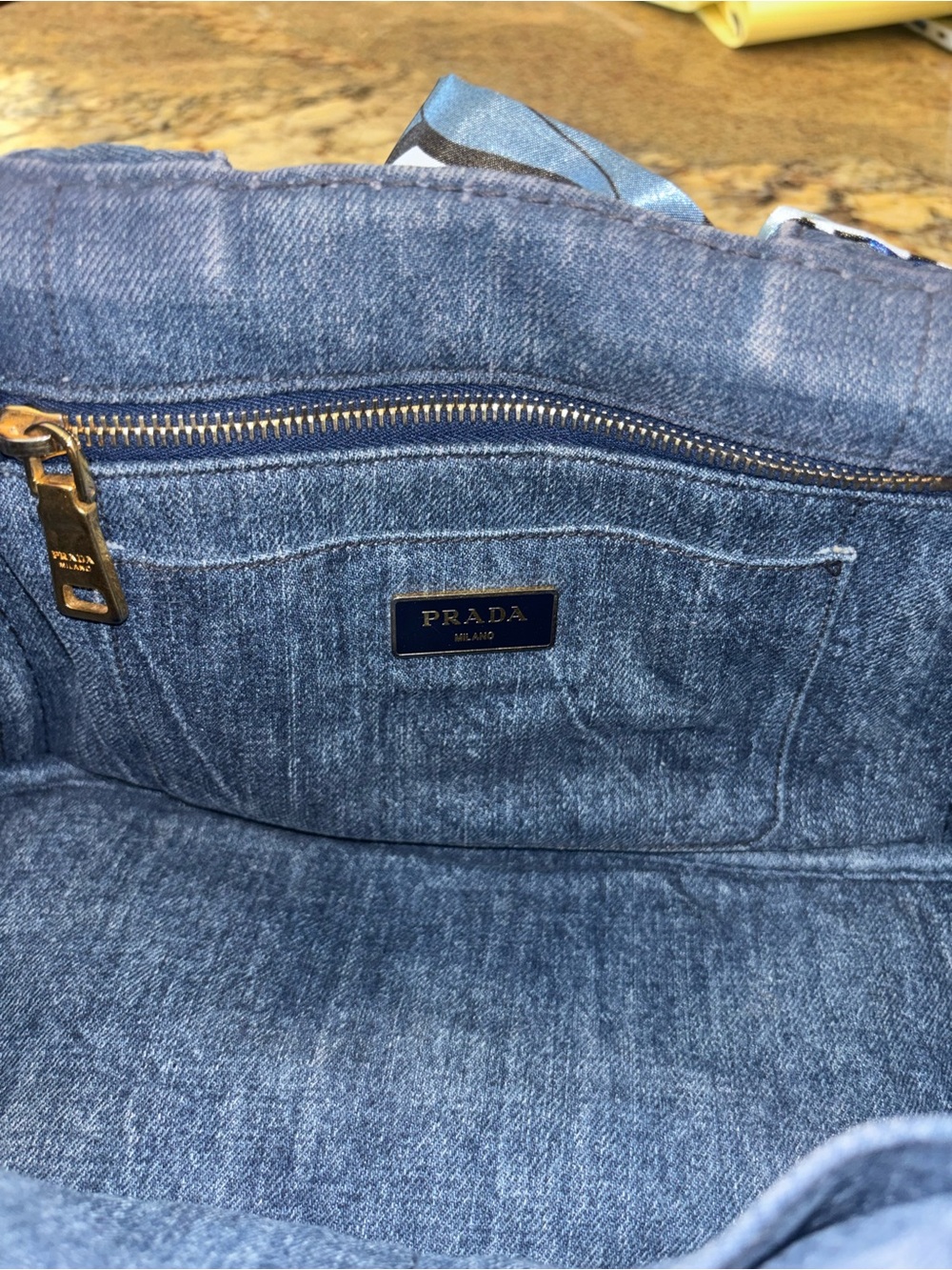 Authentic Prada Canapa Bag in Denim - Picture 9 of 13